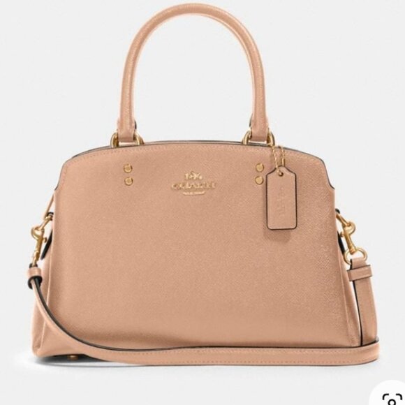 Nwt Authentic Coach mini Lillie Carryall satchel /Crossbody taupe / neut… - Picture 3 of 12